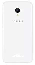 Задняя крышка корпуса Meizu M5 со стеклом камеры White