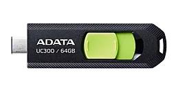 Флешка ADATA 64 GB UC300 Type-C 3.2 (ACHO-UC300-64G-RBK/GN) black/green - фото Флешка ADATA 64 GB UC300 Type-C 3.2 (ACHO-UC300-64G-RBK/GN) black/green