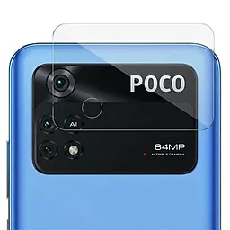 Защитное стекло Epik 0.18mm на камеру для Xiaomi Poco M4 Pro 4G Прозрачный