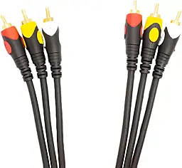 Видеокабель 3xRCA 1.8m black (YT-3хRCA(M)/3хRCA(M)-1.8P) Voltronic - фото Видеокабель 3xRCA 1.8m black (YT-3хRCA(M)/3хRCA(M)-1.8P) Voltronic
