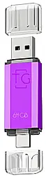 Флешка T&G 009 64GB USB/Type C Violet - фото Флешка T&G 009 64GB USB/Type C Violet