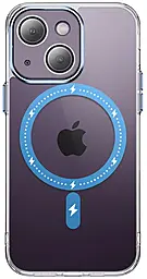Чехол Epik TPU+PC Colorful with MagSafe для Apple iPhone 14 Blue - фото Чехол Epik TPU+PC Colorful with MagSafe для Apple iPhone 14 Blue