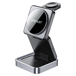 Беспроводная док-станция AceFast E20 3-in-1 15w wireless charger black - фото Беспроводная док-станция AceFast E20 3-in-1 15w wireless charger black