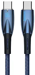 Кабель Baseus Glimmer USB Type-C - Type-C 100w 5a 1м PD cable Blue (CADH000703)