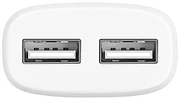 Сетевое зарядное устройство Hoco С12 Charger 2USB + Lightning Cable White - миниатюра 5