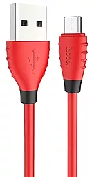 Кабель Hoco X27 Excellent USB-A - micro USB 12w 2.4a 1м cable Red - фото Кабель Hoco X27 Excellent USB-A - micro USB 12w 2.4a 1м cable Red