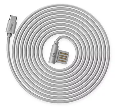 Кабель Remax Rayen USB-A - Type-C 12w 2.4a 1м cable Gray (RC-075a) - фото 3