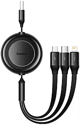 Універсальний кабель Baseus Bright Mirror 2 Series 3-in-1 USB-A to Type-C/Lightning/micro USB 22.5w 3.5a 1.1м сable Black (CAMJ010001) - фото Універсальний кабель Baseus Bright Mirror 2 Series 3-in-1 USB-A to Type-C/Lightning/micro USB 22.5w 3.5a 1.1м сable Black (CAMJ010001)