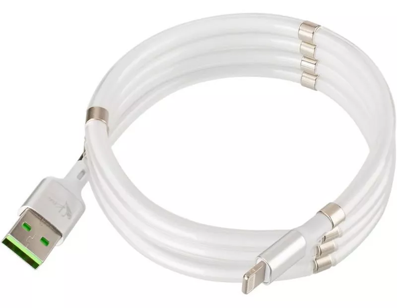 Кабель Krazi Super KZ-UC001i USB-A - Lightning 12w 2.4a 1м cable White - фото 2