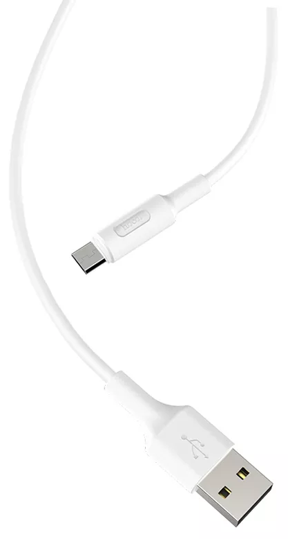 Кабель Hoco X25 Soarer Charged USB-A - micro USB 10w 1м cable White - фото 2