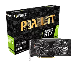 Видеокарта Palit GeForce RTX 2070 Dual (NE62070015P2-1062A)