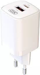 Сетевое зарядное устройство XO L96 30w PD USB-C/USB-A ports charger white - фото Сетевое зарядное устройство XO L96 30w PD USB-C/USB-A ports charger white