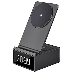 Бездротова док-станція WIWU Wi-W011 15w 3-in-1 wireless charger black - фото Бездротова док-станція WIWU Wi-W011 15w 3-in-1 wireless charger black