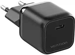 Мережевий зарядний пристрій Vention USB-C GAN 30w PD Fast Charger black (FAKB0-EU)