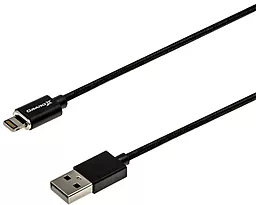 Кабель Grand-X Magnetic USB-A - Lightning 12w 2.4a 1м cable Black (MG-01L)