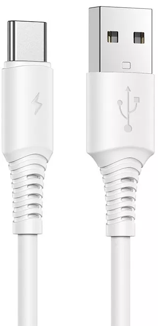 Кабель Borofone BX47 USB-A - Type-C 15w 3a 1м cable White - фото 1