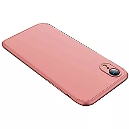 Чехол 1TOUCH GKK LikGus 360 градусов (opp) для Apple iPhone XR (6.1") Розовый / Rose gold