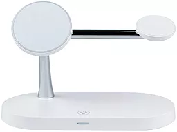 Беспроводная док-станция Proda 15w 5-in-1 magnetic wireless charger white (PD-W6) - фото Беспроводная док-станция Proda 15w 5-in-1 magnetic wireless charger white (PD-W6)