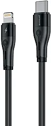 USB PD кабель Proove Soft Silicone USB Type-C - Lightning 27w 3a 2m cable Black (CCSO27002121)