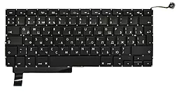 Клавіатура для ноутбуку Apple MacBook Pro 13 "A1286 без рамки, вертикальний Enter, Black - мініатюра 2