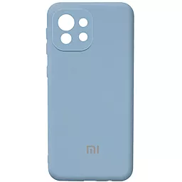 Чехол Epik Silicone Cover Full Camera (AA) для Xiaomi Mi 11 Lite Голубой / Lilac Blue