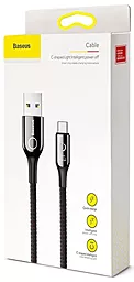 Кабель USB Baseus Light Intelligentс Auto Power-OFF USB Type-C Cable  Black (CATCD-01) - миниатюра 4