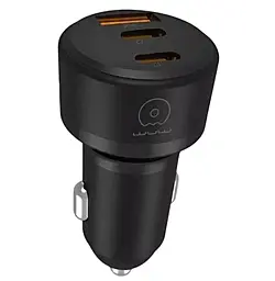 Автомобильное зарядное устройство WUW C244 55w PD/QC3.0 2xUSB-C/USB-A ports car charger Black - фото Автомобильное зарядное устройство WUW C244 55w PD/QC3.0 2xUSB-C/USB-A ports car charger Black