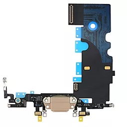 Нижний шлейф Apple iPhone 8 / iPhone SE 2020 / iPhone SE 2022, с разъемом зарядки, с микрофоном Gold