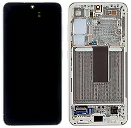 Дисплей Samsung Galaxy S23 S911 5G с тачскрином и рамкой, сервисный оригинал, Cream - фото Дисплей Samsung Galaxy S23 S911 5G с тачскрином и рамкой, сервисный оригинал, Cream