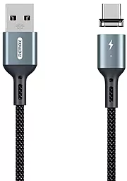 USB Кабель Remax Cigan Powerful Magnet Connection USB Type-C Cable 3A Black (RC-156a)