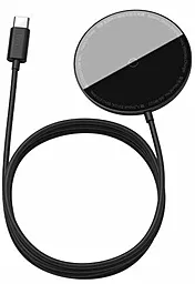 Беспроводное (индукционное) зарядное устройство быстрой QI зарядки Baseus Simple Mini Magnetic Wireless Charger 15W Black (WXJK-F01) - миниатюра 2