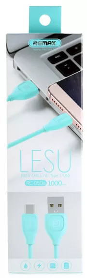 Кабель Remax Lesu USB-A - Type-C 12w 2.4a 1м cable Pink (RC-050a) - фото 3