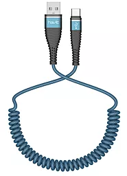 Кабель Havit HV-H685 USB-A - micro USB 10w 1м cable Blue - фото Кабель Havit HV-H685 USB-A - micro USB 10w 1м cable Blue