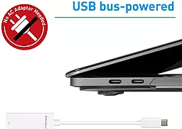 Интернет адаптер Macally USB-C Adapter Series — RJ45 White (UCGB) - миниатюра 5