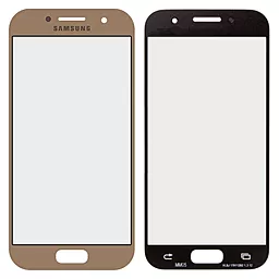 Корпусное стекло дисплея Samsung Galaxy A3 A320F, A320Y 2017 Gold - фото Корпусное стекло дисплея Samsung Galaxy A3 A320F, A320Y 2017 Gold