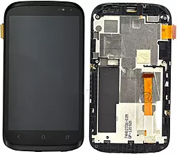 Дисплей HTC Desire X T328e с тачскрином и рамкой, Black