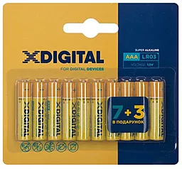 Батарейки X-digital AAA/LR03 BL 10шт 1.5 V