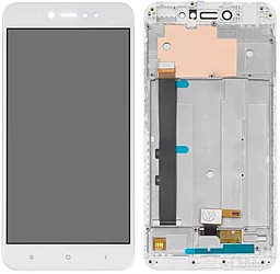 Дисплей Xiaomi Redmi Note 5A Prime, Redmi Y1 с тачскрином и рамкой, оригинал, White - фото Дисплей Xiaomi Redmi Note 5A Prime, Redmi Y1 с тачскрином и рамкой, оригинал, White