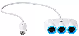 Автомобильное зарядное устройство Hoco C1 2.1a 2xUSB-A ports car charger + cigarette lighter white