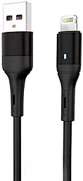 Кабель SkyDolphin S06L LED Smart Power USB-A - Lightning 12w 2.4a 1м cable Black (USB-000554)