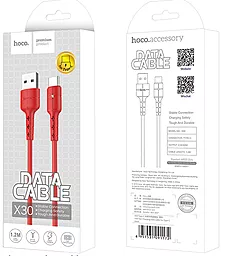 Кабель Hoco X30 Star Charging USB-A - Type-C 10w 1.2м cable Red - мініатюра 6 Кабель Hoco X30 Star Charging USB-A - Type-C 10w 1.2м cable Red - мініатюра 6