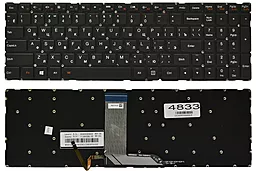 Клавіатура для ноутбуку Lenovo Yoga 500-15IBD 500-15ISK 500-15ACL 500-15IHW без рамки Прямий Enter підсвітка Original PRC (SN20G90933) чорна