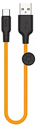 Кабель Hoco X21 Plus Silicone USB-A - Type-C 15w 3a 0.25м cable Orange