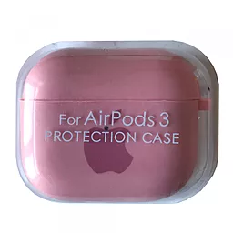 Силиконовый чехол NICHOSI для AirPods 3 microfiber with logo Pink