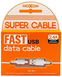 Кабель MOXOM CC-51 USB-A - Type-C 12w 2.4a 1м cable White - мініатюра 2