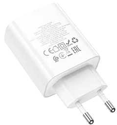 Мережевий зарядний пристрій Borofone BA79A 20w PD/QC 3xUSB-A/USB-C home charger white - мініатюра 3