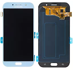 Дисплей Samsung Galaxy A7 A720 2017 з тачскріном, оригінал, Blue