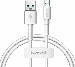 Кабель USB Baseus Mini 4A micro USB Cable White (CAMSW-D02)