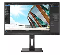 Монитор AOC 23.8" Q24P2Q IPS QHD 75Hz HDMI DP USB Pivot MM Black - фото Монитор AOC 23.8" Q24P2Q IPS QHD 75Hz HDMI DP USB Pivot MM Black