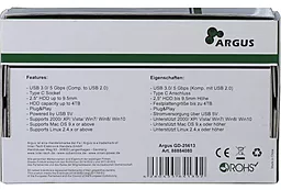 Карман для HDD Argus GD-25613-S3 Max 4TB USB Type-C Black - миниатюра 3
